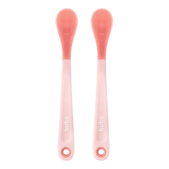 Kit 2 Colheres Termossensivel Rosa Buba