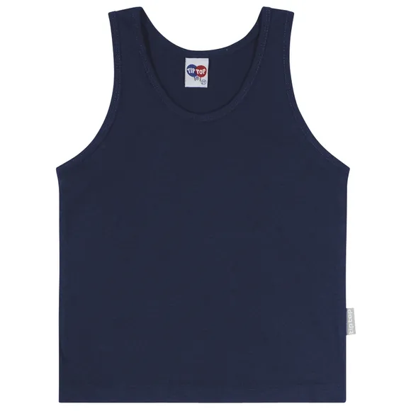 Camiseta Regata Básica Sem Estampa Meia Malha