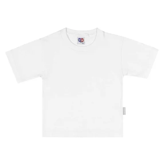 Camiseta Manga Curta Cores Básica Sem Estampa Unissex Toddler Meia Malha