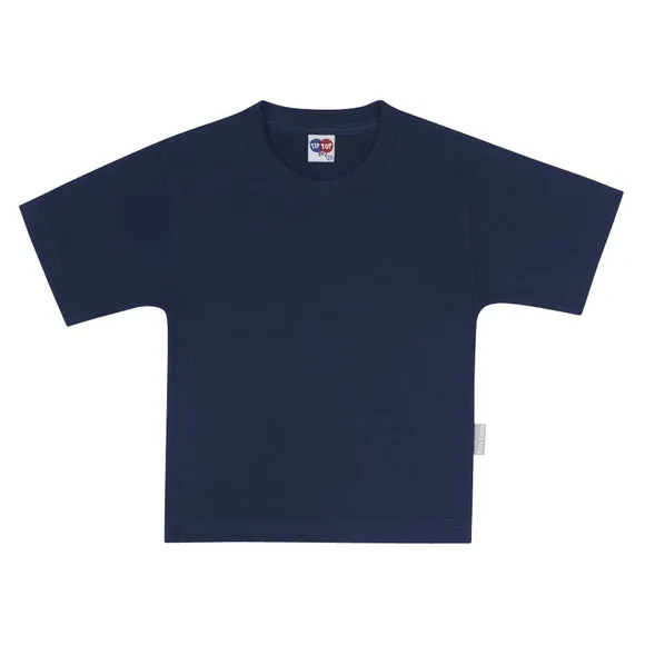 Camiseta Manga Curta Cores Básica Sem Estampa Unissex Toddler Meia Malha