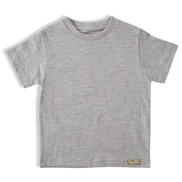 Camiseta Toddler Manga Curta Lisa Meia Malha Tip Top