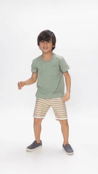 Camiseta Manga Curta Festiva Meia Malha Toddler Tip Top
