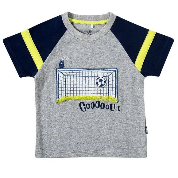 Camiseta Manga Curta Toddler Football Meia Malha Tip Top