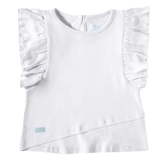 Blusa Manga Curta Festiva Meia Malha Toddler Tip Top