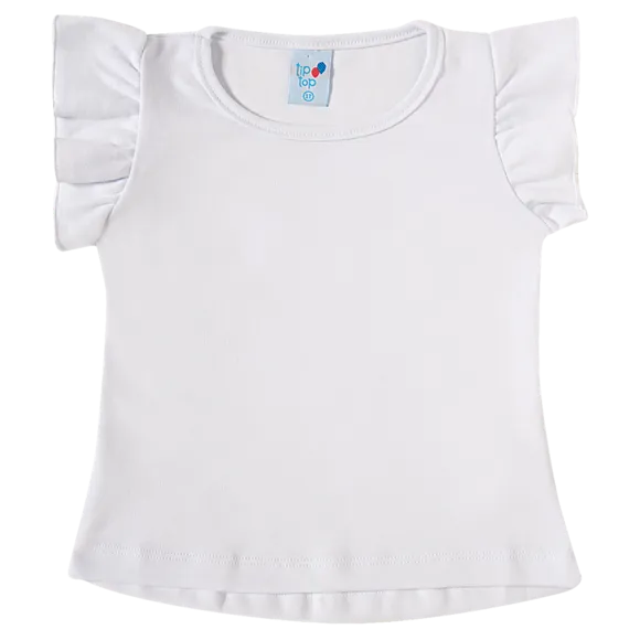 Blusa Festiva Manga Curta Suedine Toddler Tip Top
