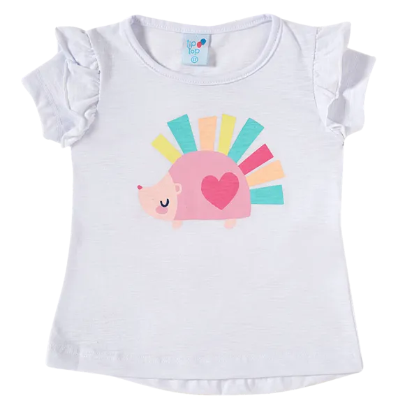Blusa Manga Curta Lolô Malha Flamê  Toddler Tip Top