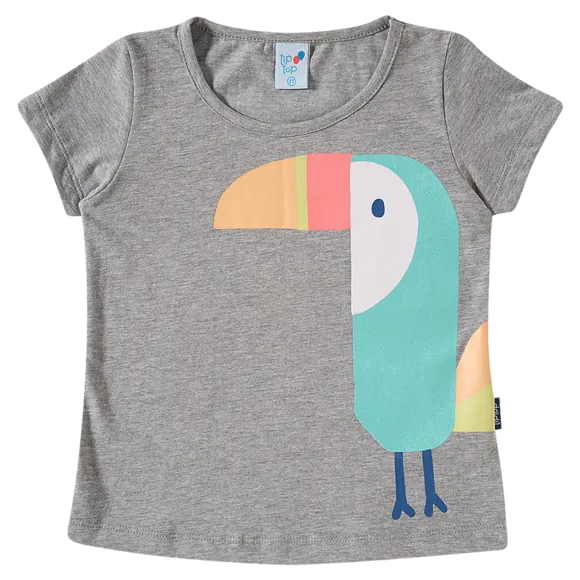 Blusa Cinza Mescla Tucano Meia Malha Toddler Tip Top