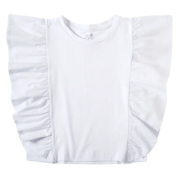 Blusa Festiva Manga Curta Meia Malha Toddler Tip Top