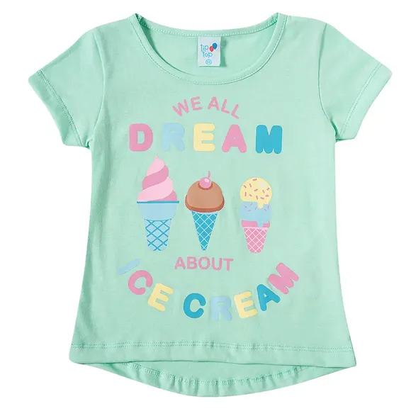 Blusa Toddler Sorvetinho Meia Malha Tip Top