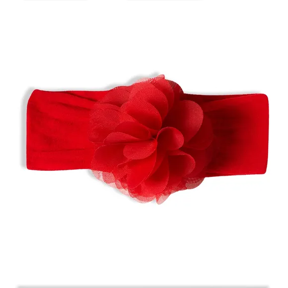 Faixa Para Cabelo Com Aplique De Flor Bebê Tip Top