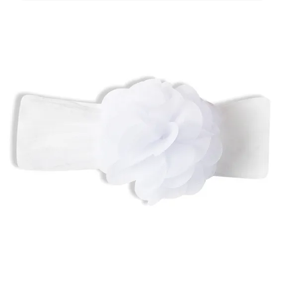 Faixa Para Cabelo Com Aplique De Flor Bebê Tip Top
