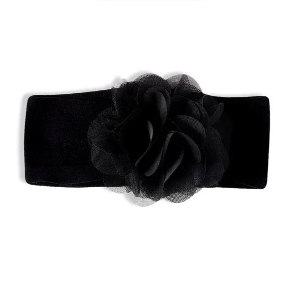 Faixa Para Cabelo Com Aplique De Flor Bebê Tip Top