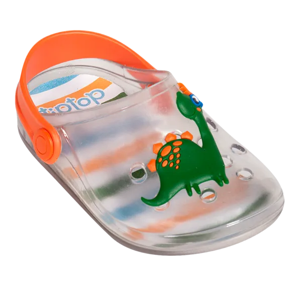 Clog Transparente Dino Toddler Tip Top