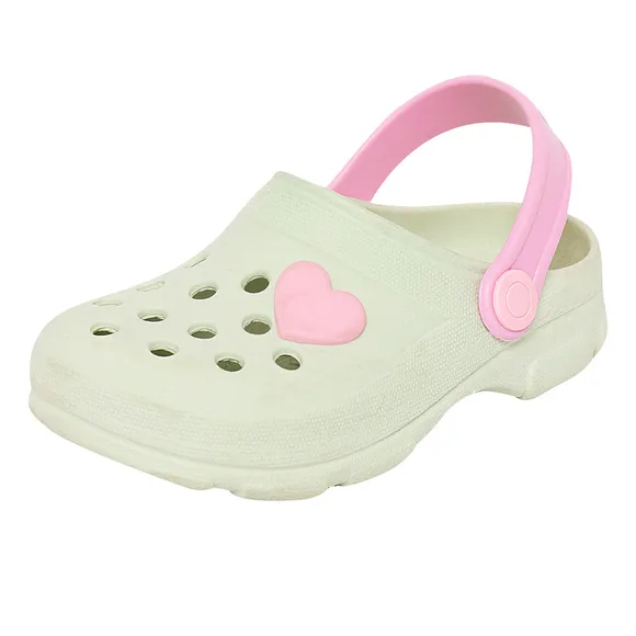 Clog Verde Água Com Coração Básico Toddler Tip Top