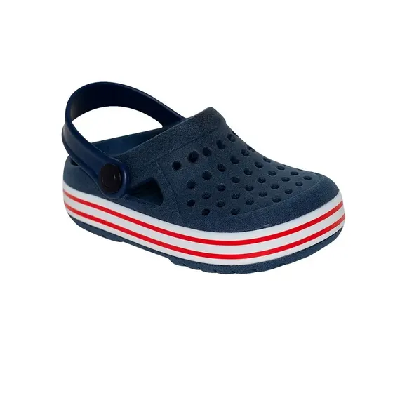 Clog Toddler Marinho Com Listrinhas Tip Top