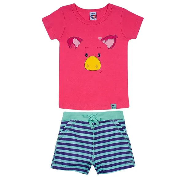 Pijama Curto Tipguinhos Animais Toddler