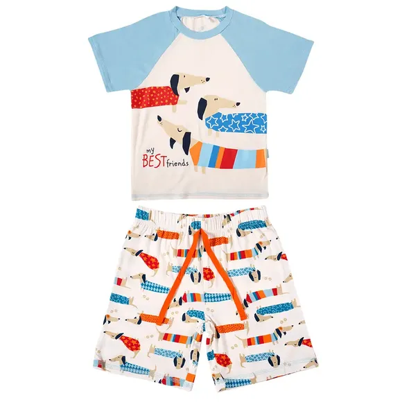 Pijama Toddler Dogs Malha Com Elastano Brilha No Escuro Tip Top