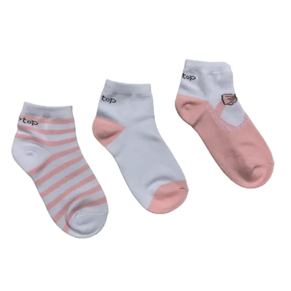 Kit 3 Pares De Meias Bailarina Toddler