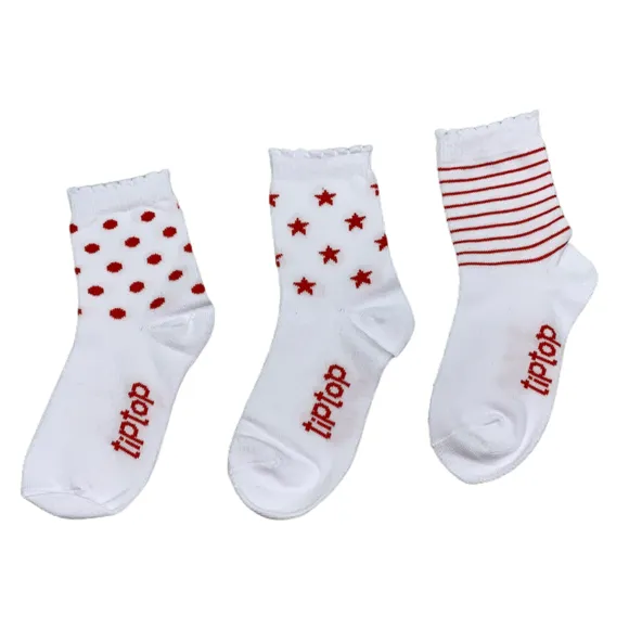 Kit 3 Pares De Meias Detalhes Toddler