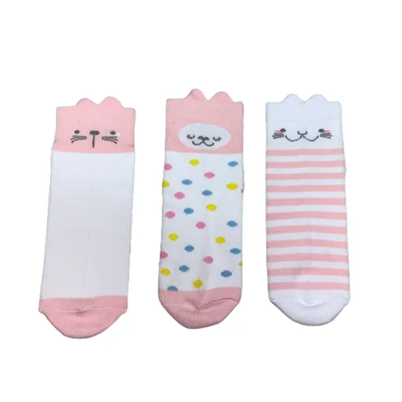 Kit 3 Pares De Meias Ursinhos Toddler