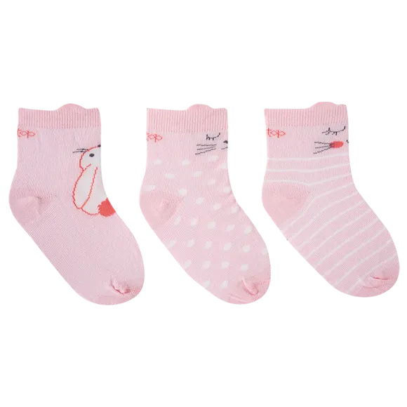 Kit 3 Pares De Meia Coelho