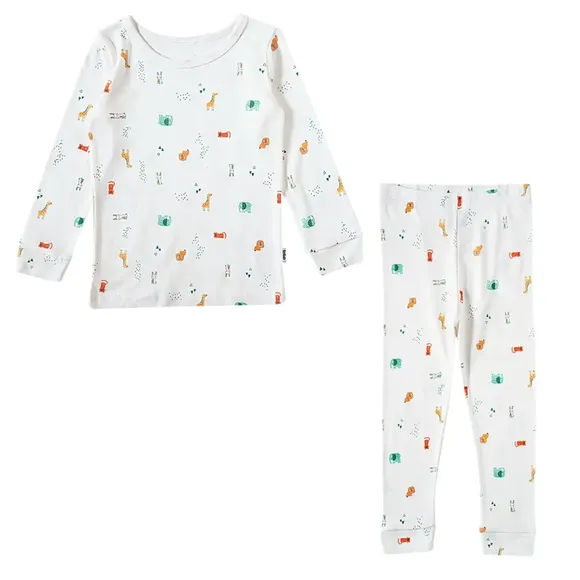 Pijama Longo Com Embalagem Toddler Zoo Rib Estampado Tip Top