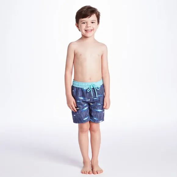 Bermuda Toddler Peixes Oceano Microfibra Tip Top