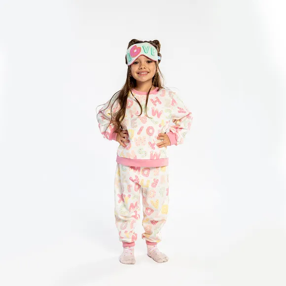 Pijama Longo Abc Moletinho Toddler Tip Top