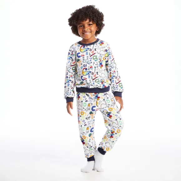 Pijama Longo Toddler Dino Rabisco Moletinho Tip Top