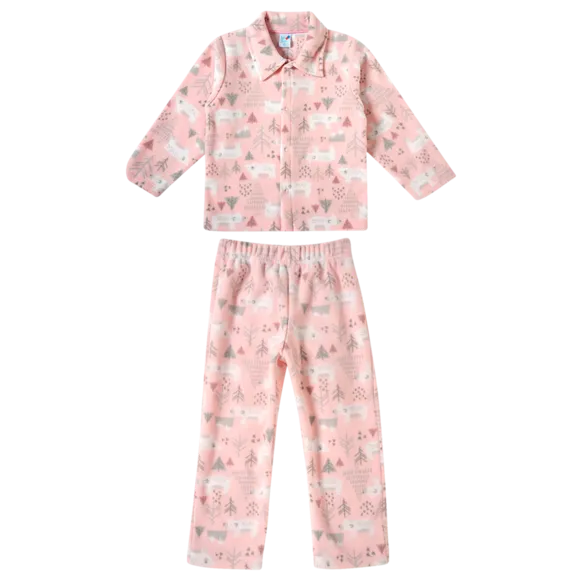 Pijama Longo Ursa Soft Estampado Toddler Tip Top