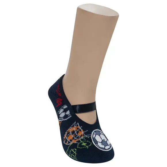 Meia Sapatilha Bebê Football Atoalhado Tip Top