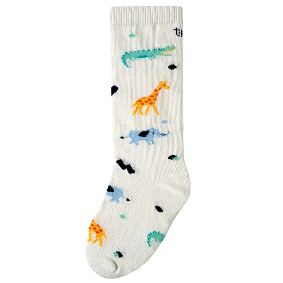 Meia 3/4 Animais Divertidos Toddler