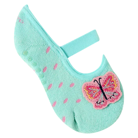 Meia Sapatilha Borboleta Aplique Feltro Toddler Tip Top