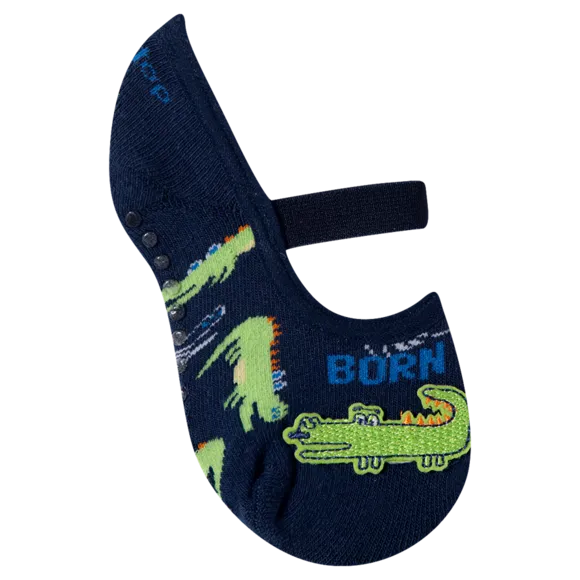 Meia Sapatilha Marinho Jacaré Toddler Tip Top