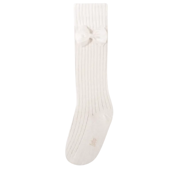 Meia 3/4 Com Aplique De Laço De Organza Toddler Tip Top