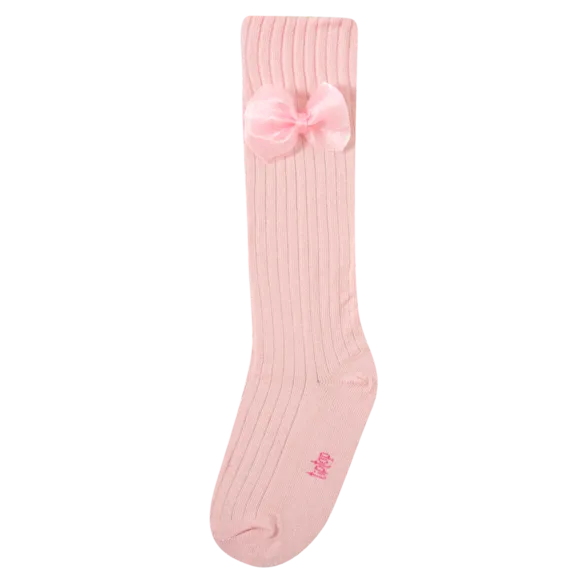 Meia 3/4 Com Aplique De Laço De Organza Toddler Tip Top