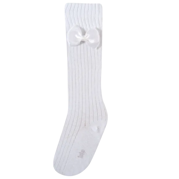 Meia 3/4 Com Aplique De Laço De Organza Toddler Tip Top