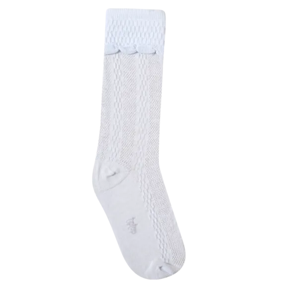 Meia 3/4 Estampa Lisa Com Listras Toddler Tip Top