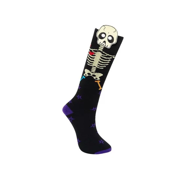 Meia 3/4 Toddler Caveirinha Tecido Plano Tip Top