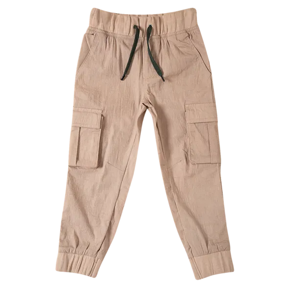 Calça Estampa Lisa Com Cordão Sarja Toddler Tip Top