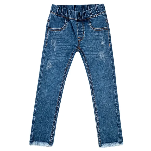 Calça Estampa Lisa Jeans Com Elastano Toddler Tip Top