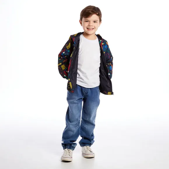 Calça Toddler Lisa Malha Denim Tip Top