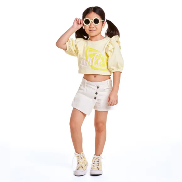 Shorts Festivo Estampa Lisa Jeans Toddler Tip Top