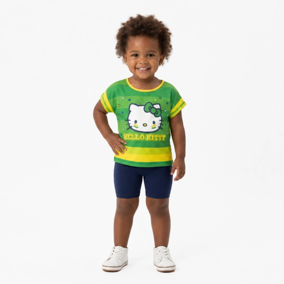 Shorts Liso Básico Toddler Suedine Tip Top