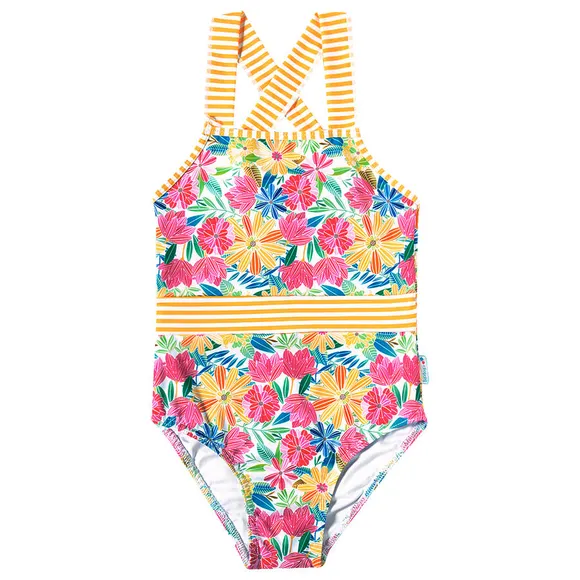 Maiô Praia Toddler Festa Das Flores Elastano Proteção Uv50+ Tip Top