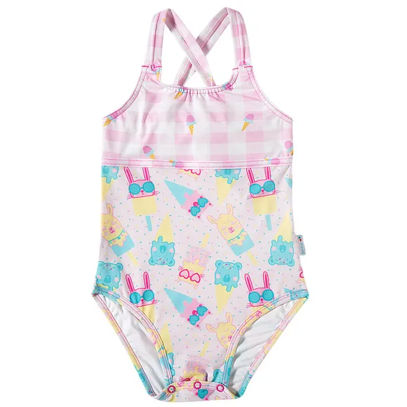 Maiô Praia Toddler Ice Love Elastano Proteção Uv 50+ Tip Top