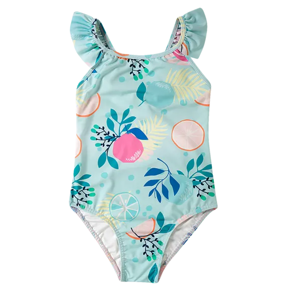 Maiô Frutas Cítricas Elastano Toddler Proteção Uv 50+