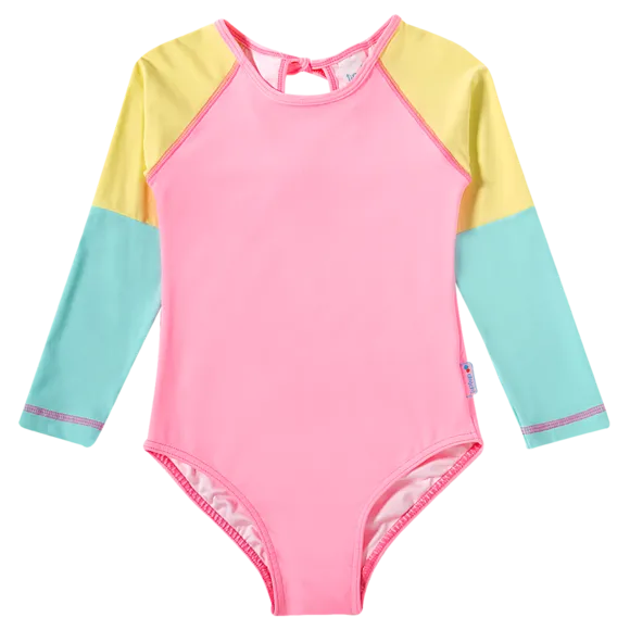Body Praia Estampa Lisa Elastano Toddler Proteção Uv50+ Tip Top