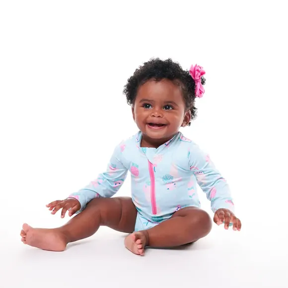 Body Manga Longa Praia Toddler Sorvete De Frutas Elastano Proteção Uv50+ Tip Top