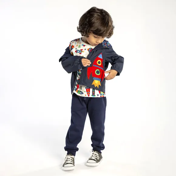 Jaqueta Foguete Marinho Microfibra Toddler Tip Top